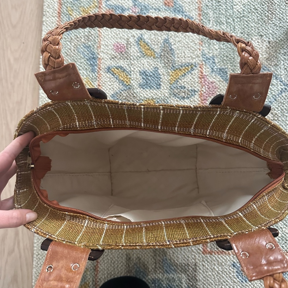 funky vintage woven plaid shoulder bag - Picture 6 of 8